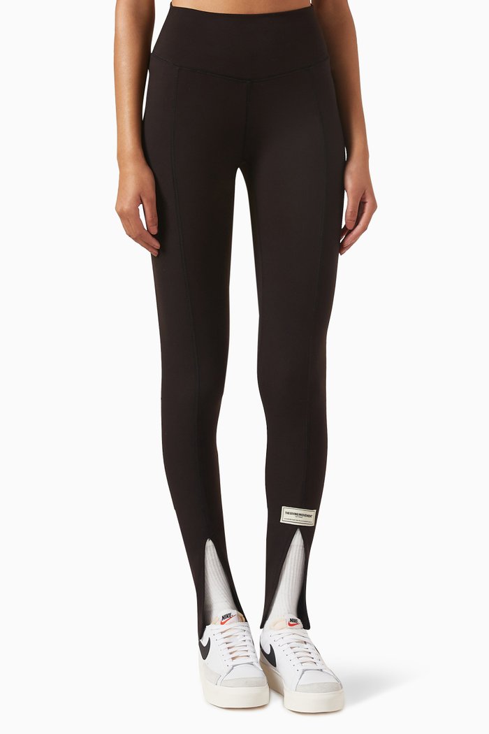 

Seam Split Leggings 28" in Recycled Blend, Black