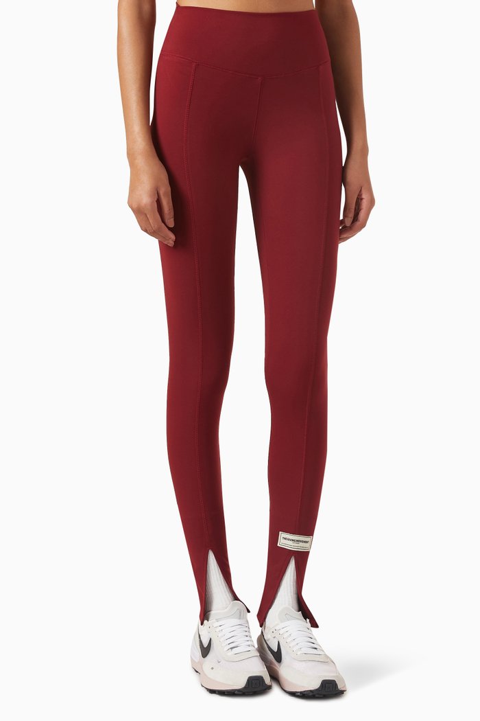 

Seam Split Leggings 28" in Recycled Blend, Burgundy
