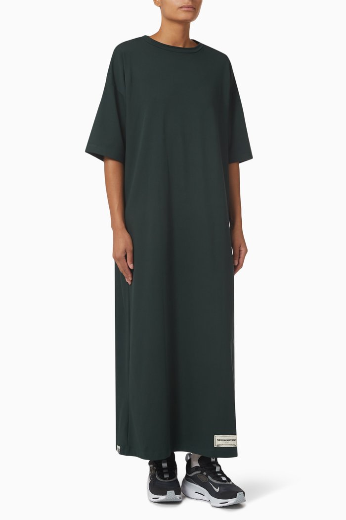 

Active Maxi T-shirt Dress in Recycled Blend, Green