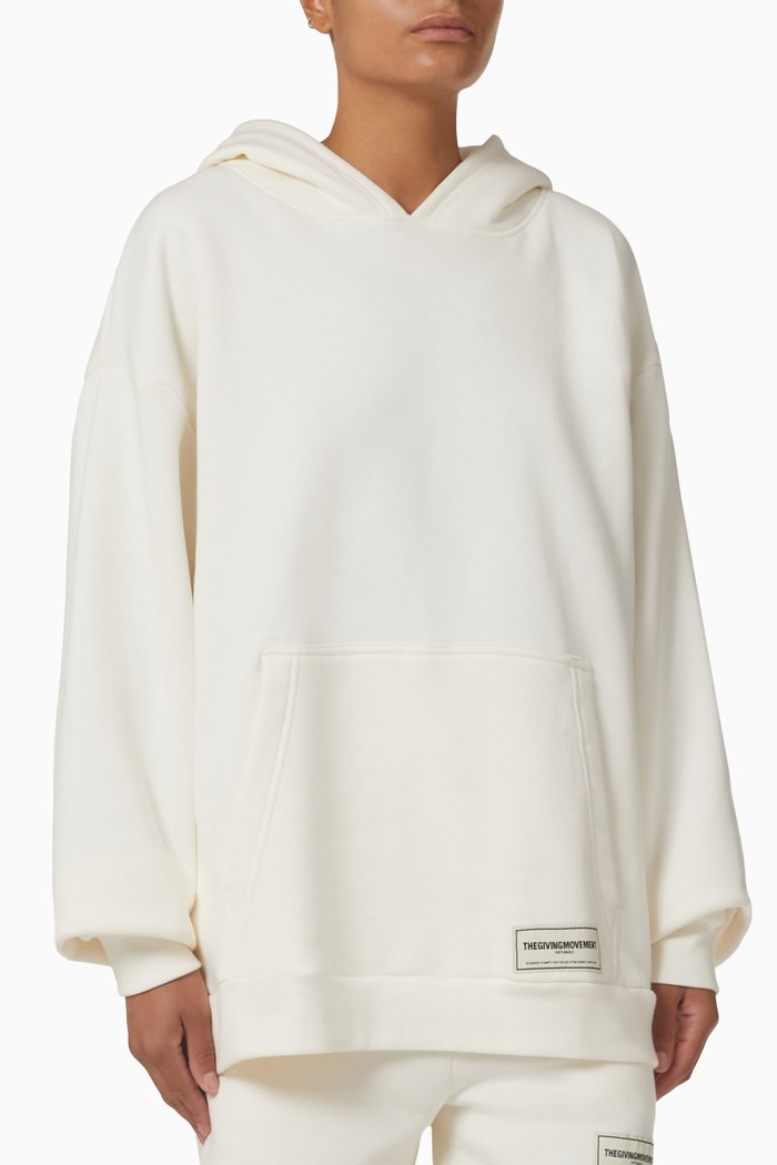 

Oversized Hoodie in Organic Fleece, Neutral