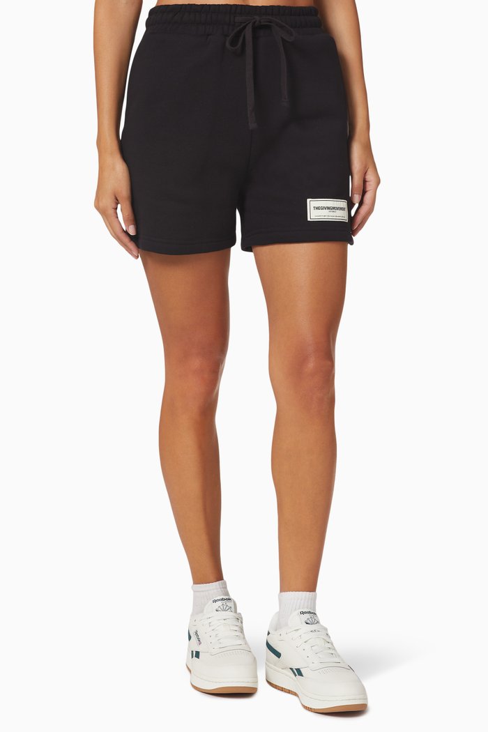 

Boxer Lounge Shorts in Organic Cotton, Black