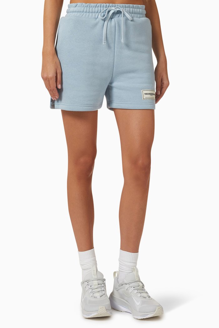 

Boxer Lounge Shorts in Organic Cotton, Blue
