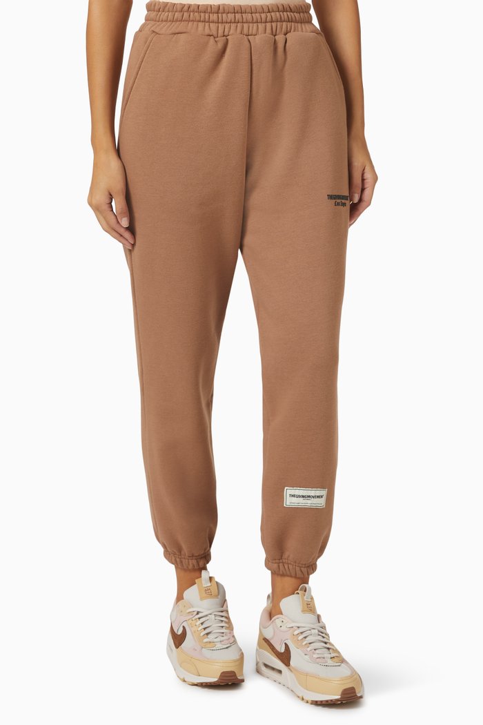 

LA Print Sweatpants in Organic Fleece, Neutral