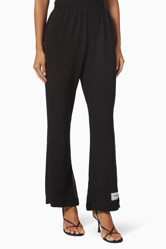 

Modest Crinkle Wide-leg 31.5" Pants in Recycled Blend, Black