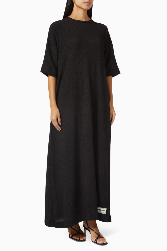 

Modest Maxi Dress in RE-CRINK100©, Black