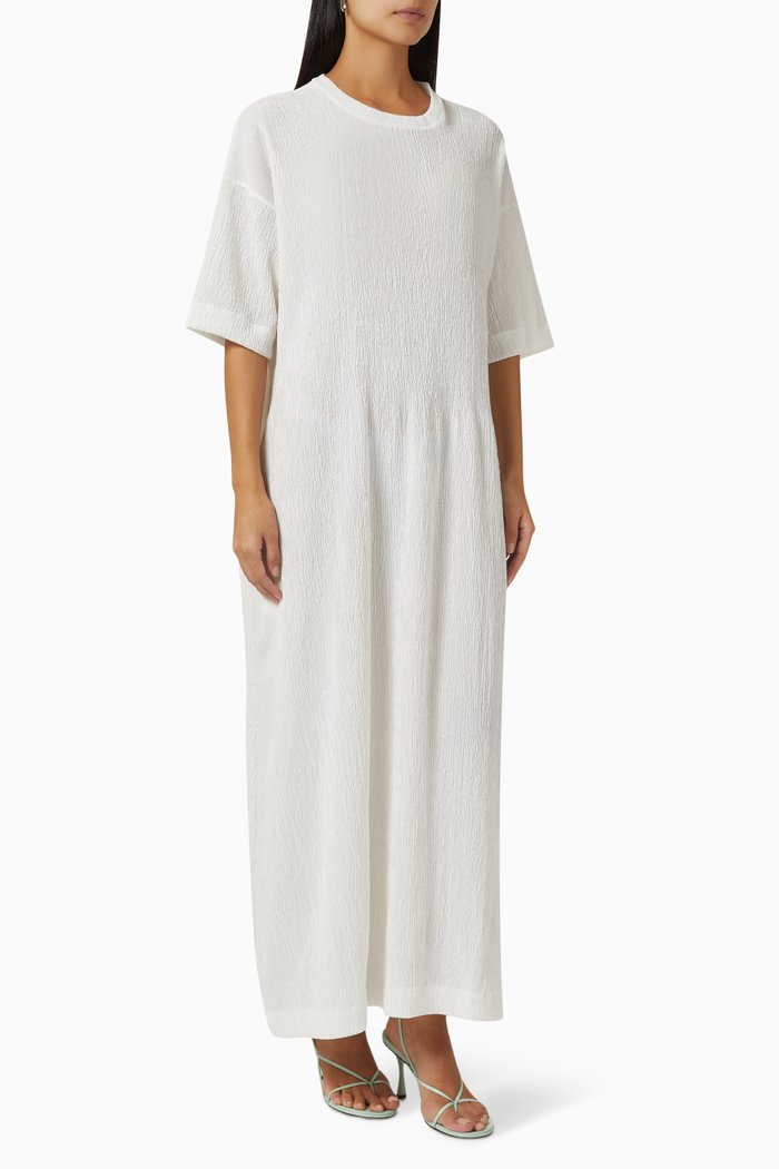 

Modest Maxi Dress in RE-CRINK100©, Neutral