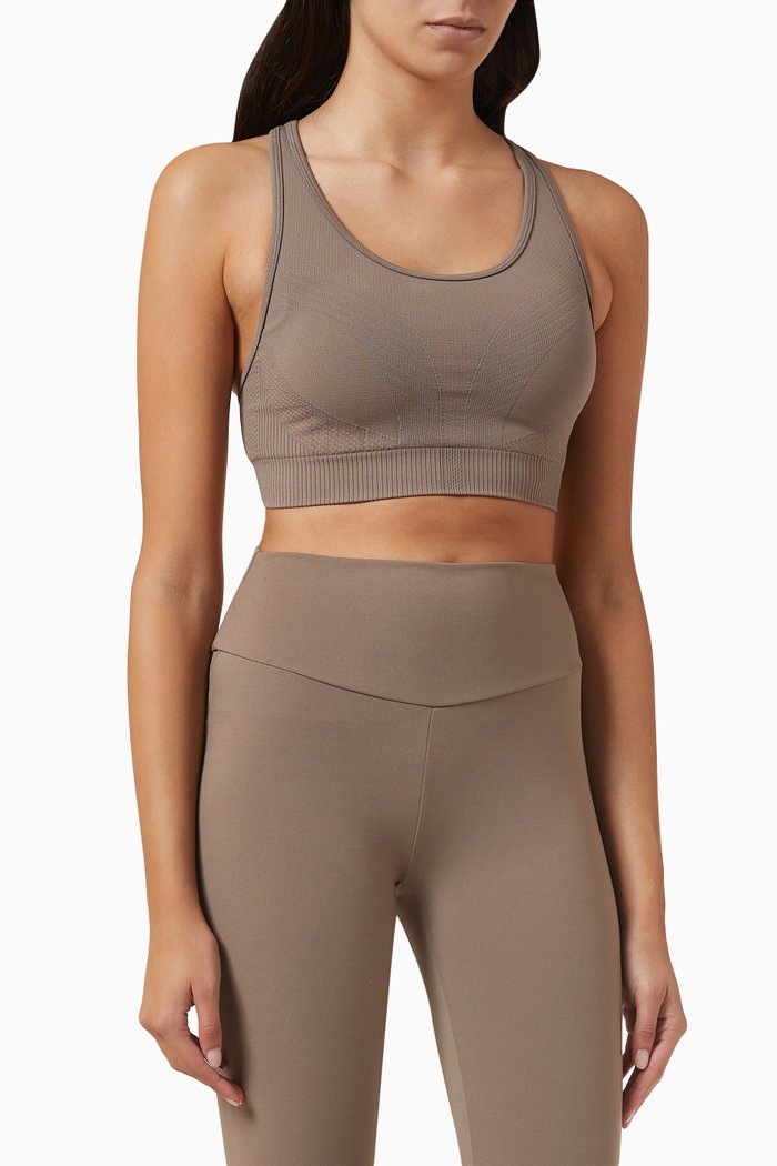 Sports Bra in SMLS100©, Brown