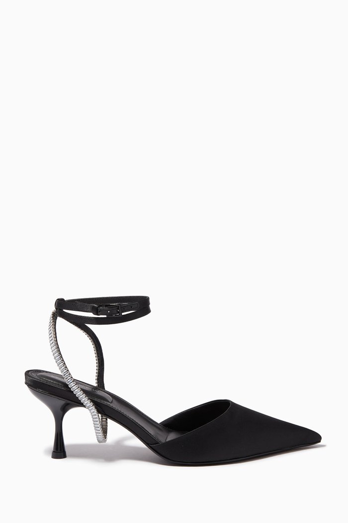 

Sam Crystal 65 Pumps in Satin, Black