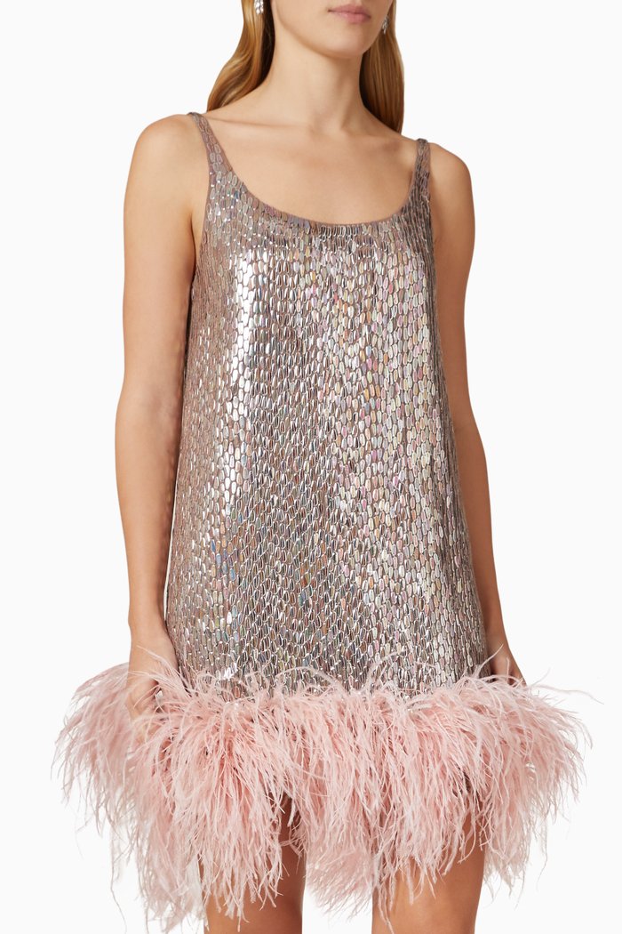 

Zaire Sequin-embellished Mini Dress, Purple
