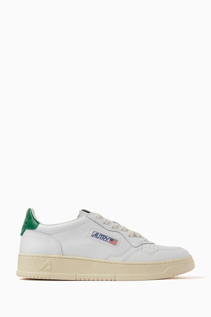 Medalist Low-top Sneakers in Leather, White