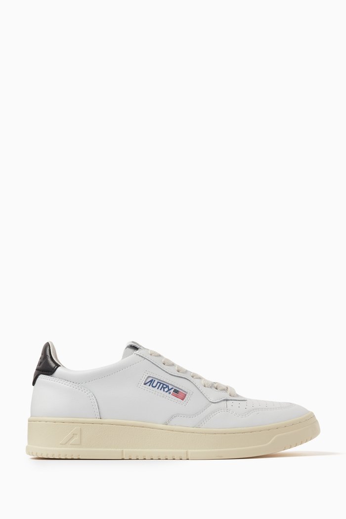 Medalist Low-top Sneakers in Leather, White