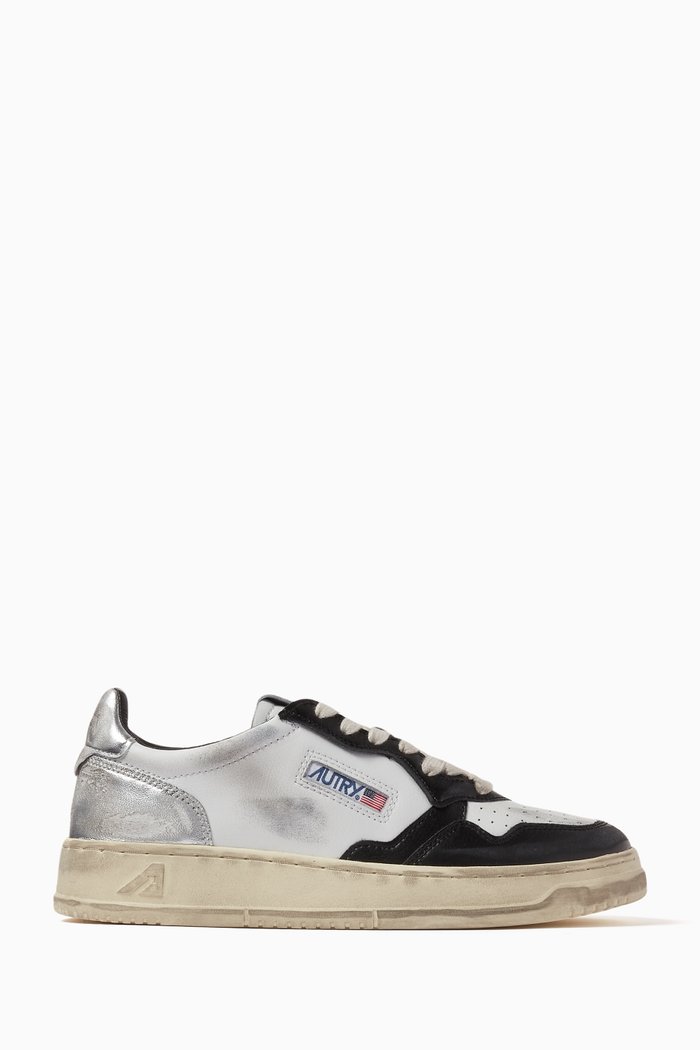 

Super Vintage Low-top Sneakers in Leather, Black