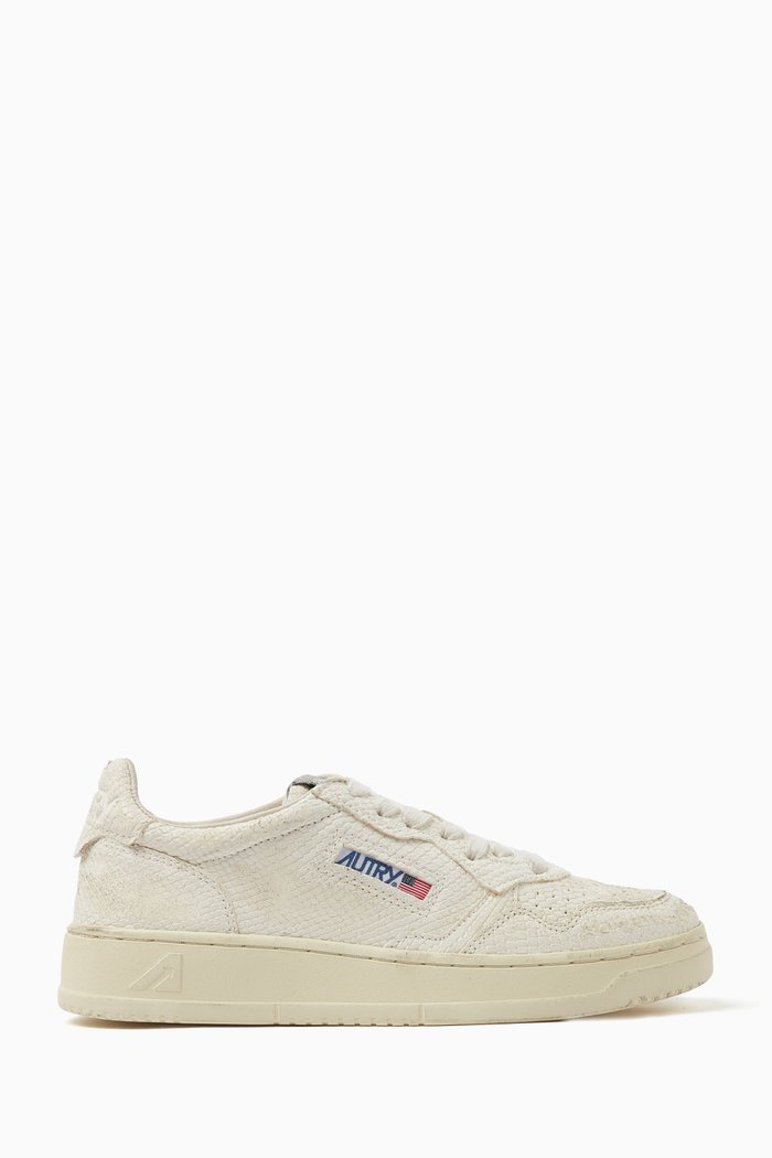 

Medalist Mid-top Sneakers in Leather, Silver