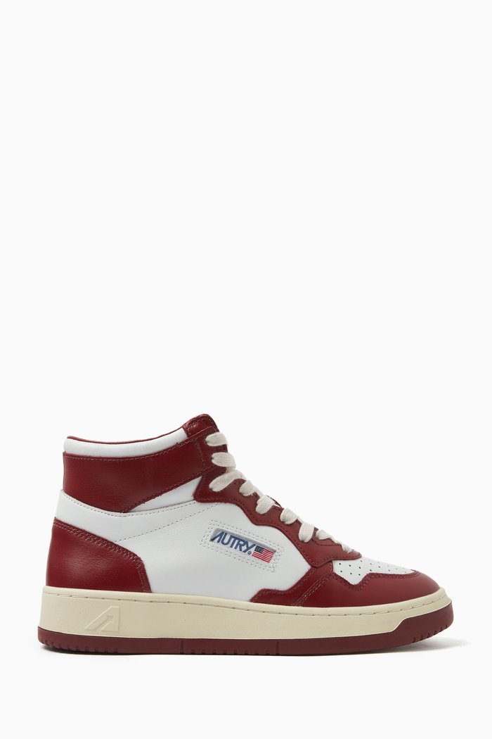 

Medalist Mid-top Sneakers in Leather, Red