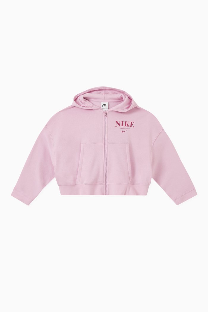 

Vintage Logo Hoodie in Cotton Fleece, Pink