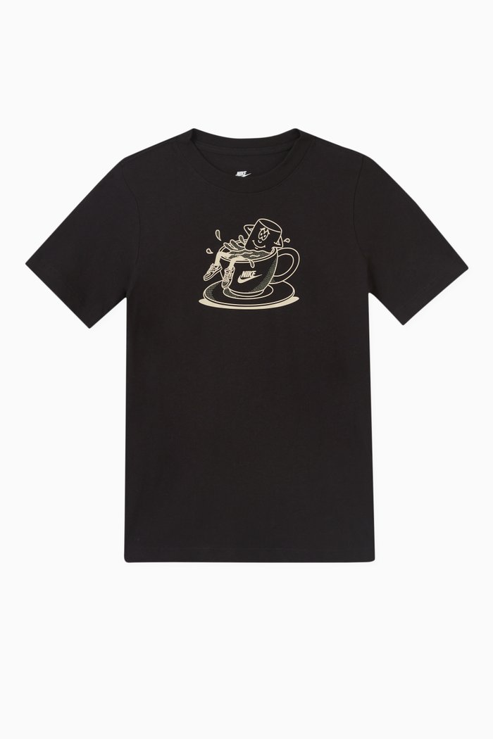 

Graphic T-shirt in Cotton-jersey, Black