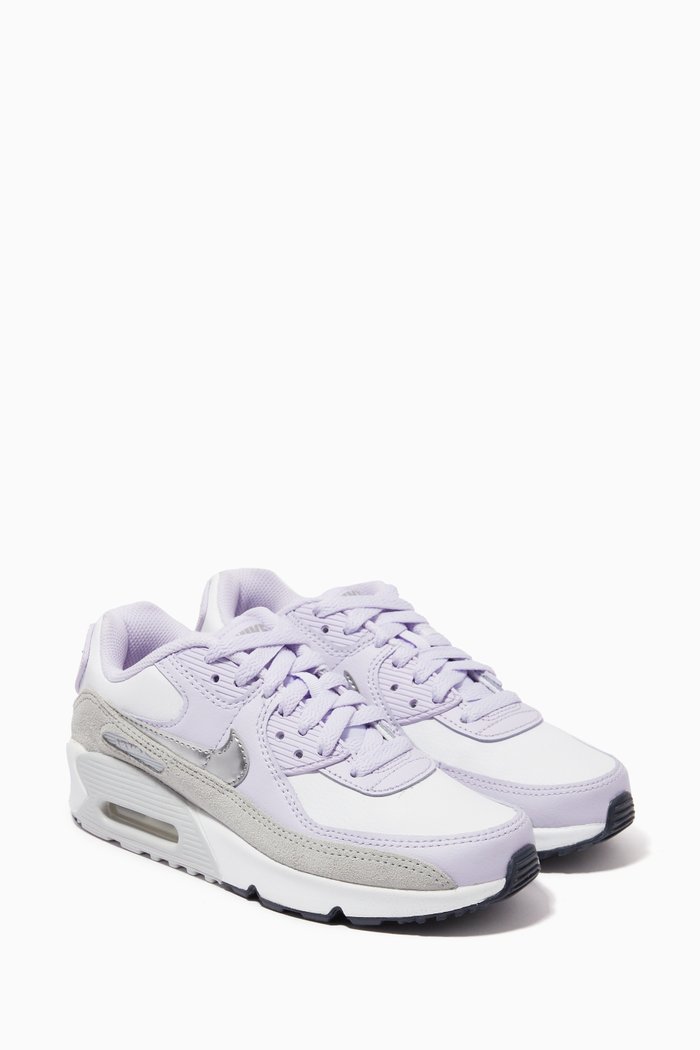 

Air Max 90 LTR Sneakers in Leather, Silver