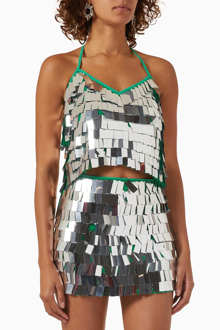 

Tipsy Top in Sequin, Silver