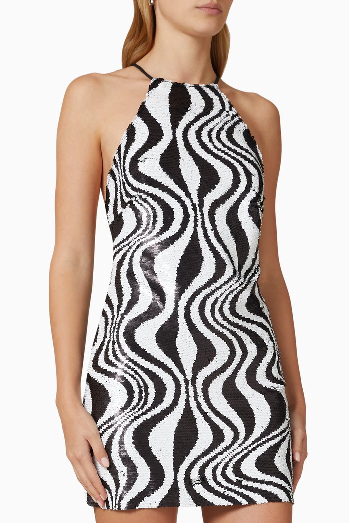 

Zazzle Sequin-embellished Mini Dress, Black