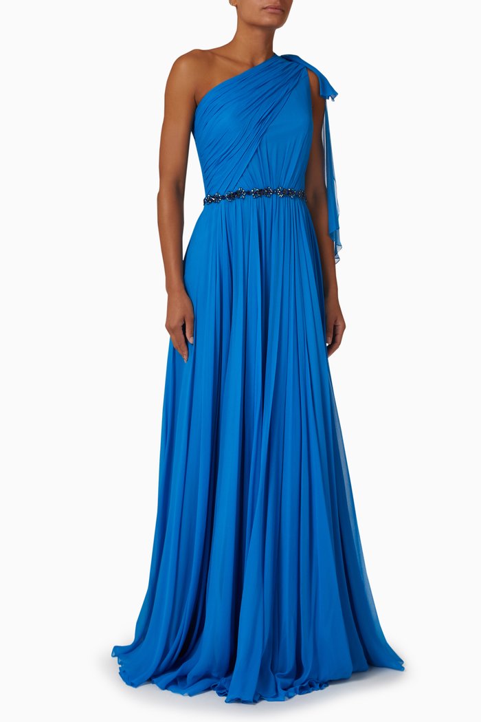 

Marlowe Gown in Chiffon, Blue