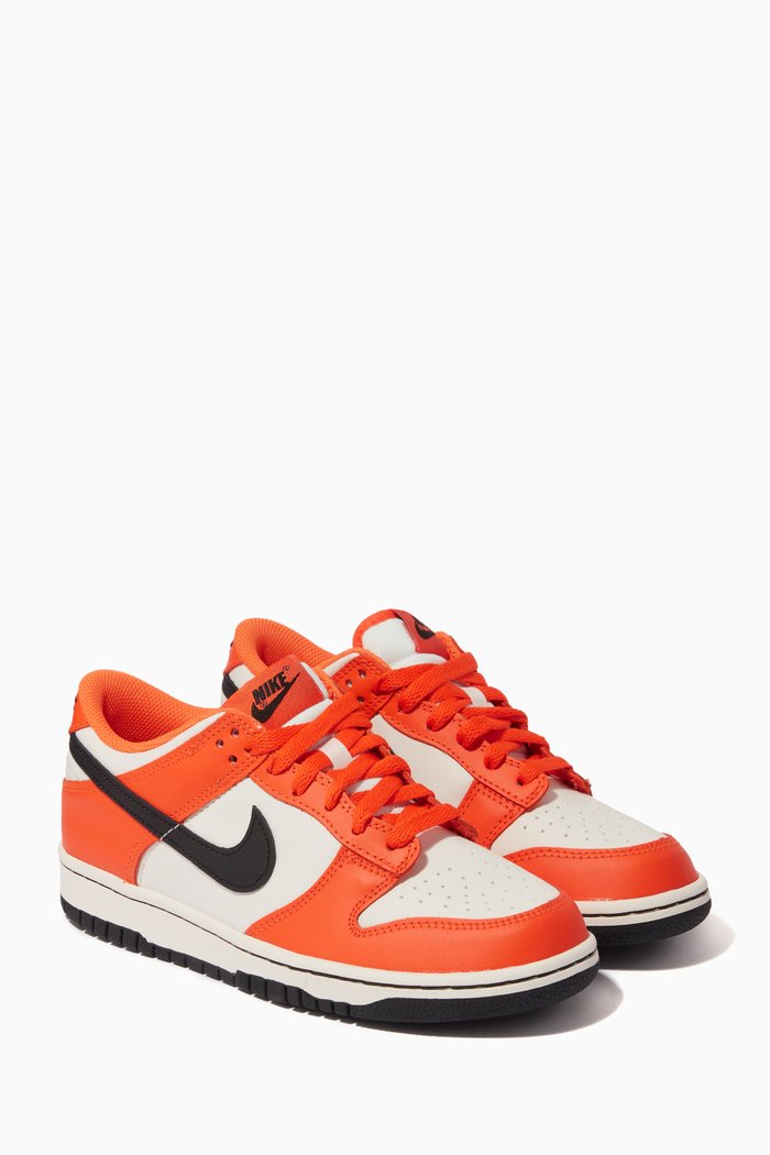 

Nike Dunk Low Sneakers in Leather, Orange