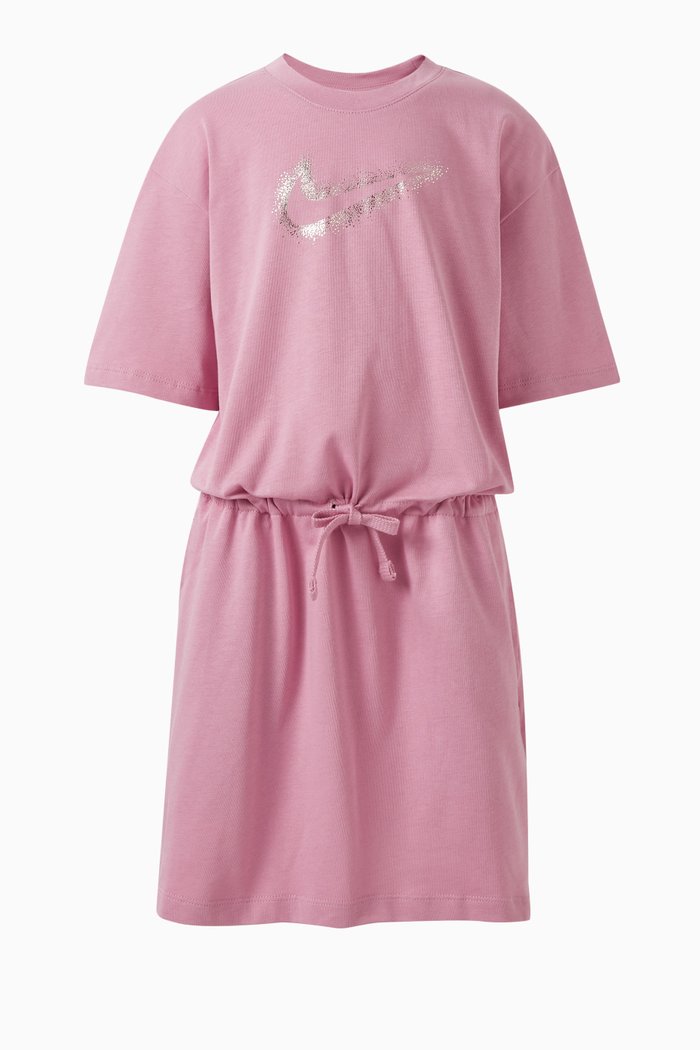 

Logo Dress in Cotton, Purple