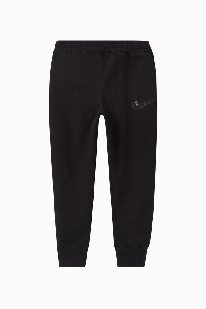 

Logo Trousers in Cotton Fleece, Black