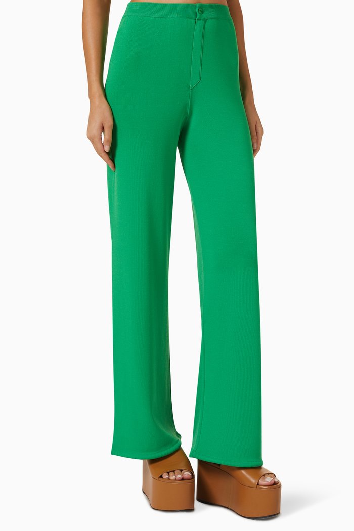

Jabber Wide-leg Pants in Viscose-blend, Green