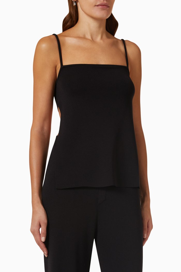 

Zo Zo Strap Top in Viscose-blend, Black