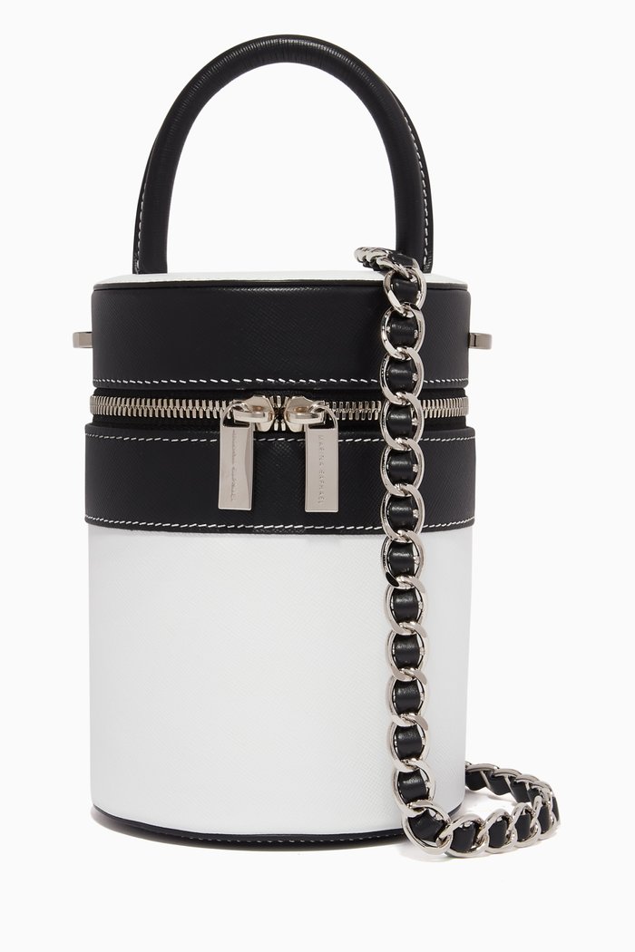 

Leah Crossbody Bag in Saffiano Leather, White