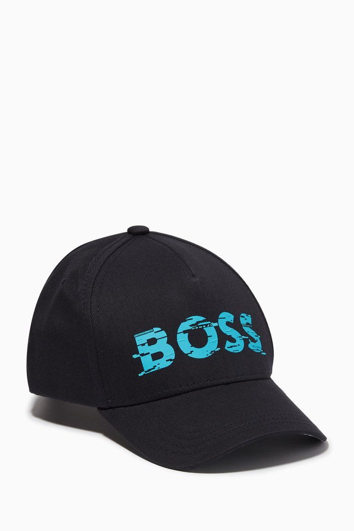 

Seasonal Logo-print Cap in Twill, Blue