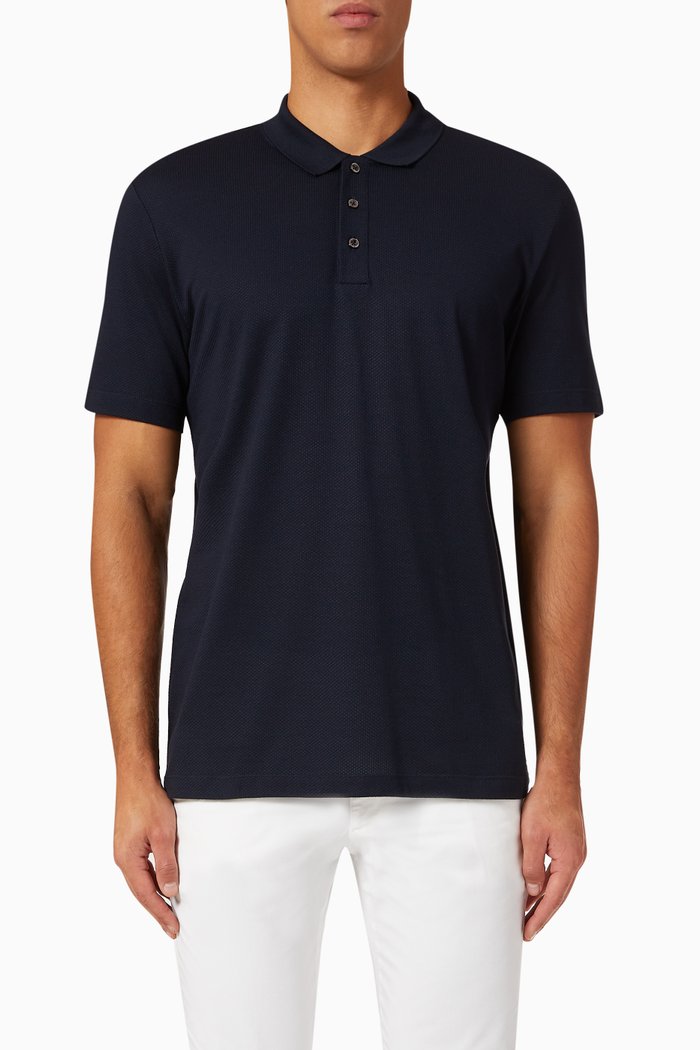 

Polo Shirt in Organic Cotton, Blue