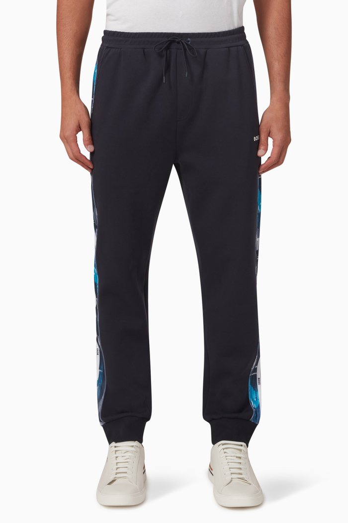 

Hurley Logo Tape Sweatpants in Cotton, Blue