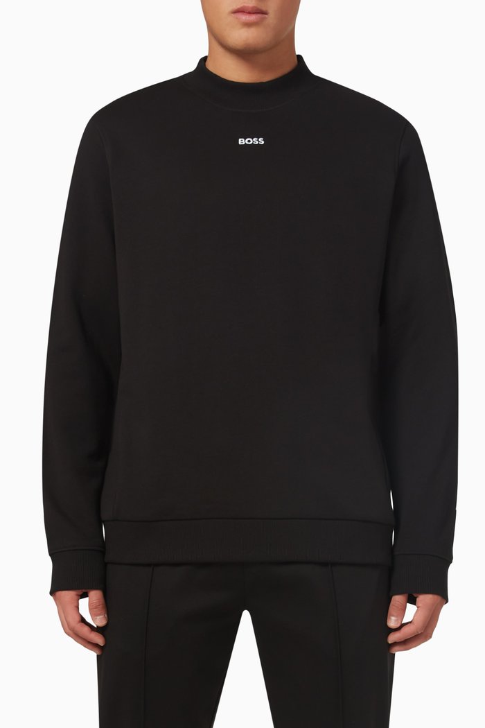

Salbock Logo Sweatshirt in Cotton-terry, Black