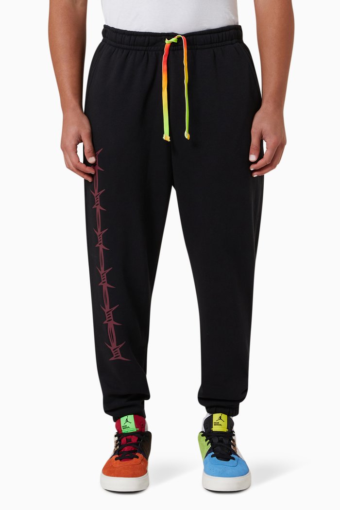 

Flight MVP STMT GFX Sweatpants in Cotton Fleece, Black