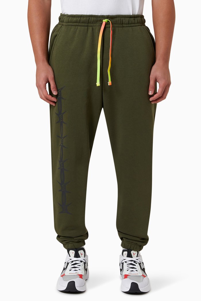

Flight MVP Statement Graphic Sweatpants in Cotton Fleece, Green