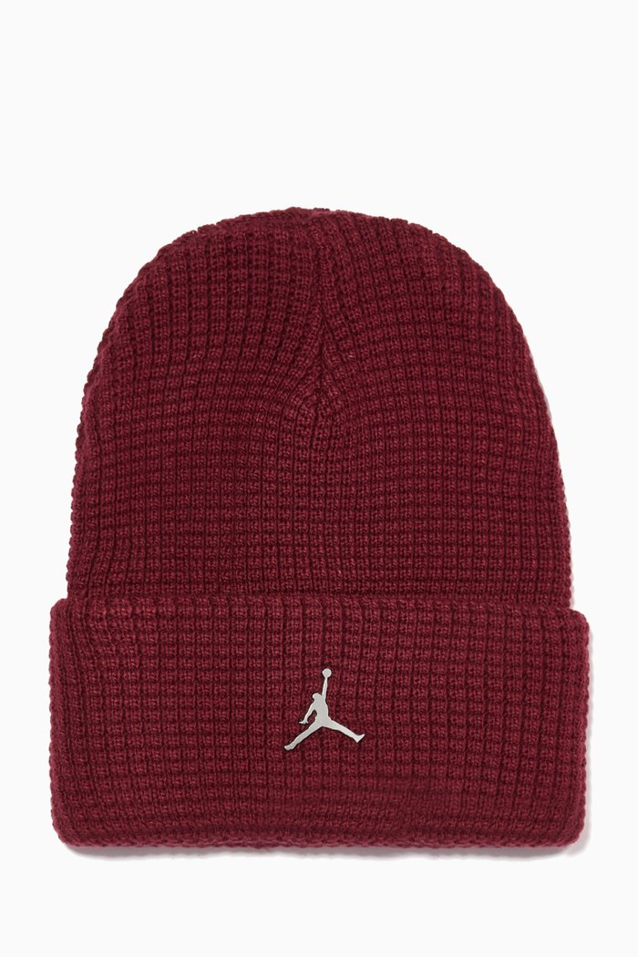 

Utility Ribbed Beanie in Acrylic-knit, Red