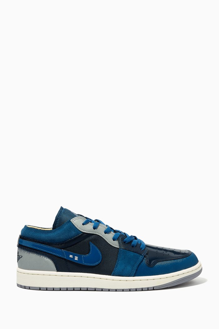 

Air Jordan 1 Low Obsidian Sneakers in Leather, Multicolour