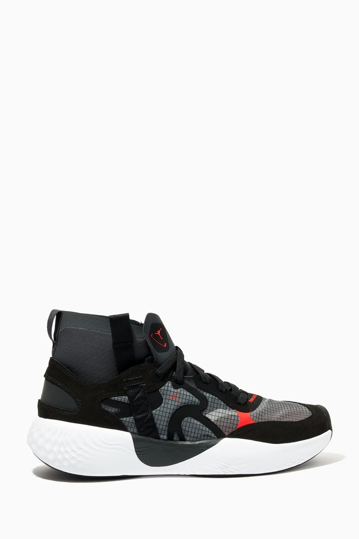 

Jordan Delta 3 Mid Sneakers in Technical PU, Black