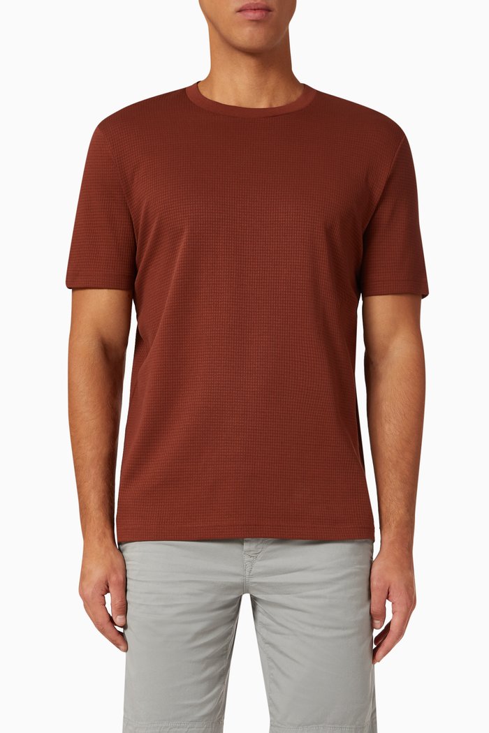 Tiburt T-shirt in Cotton, Brown
