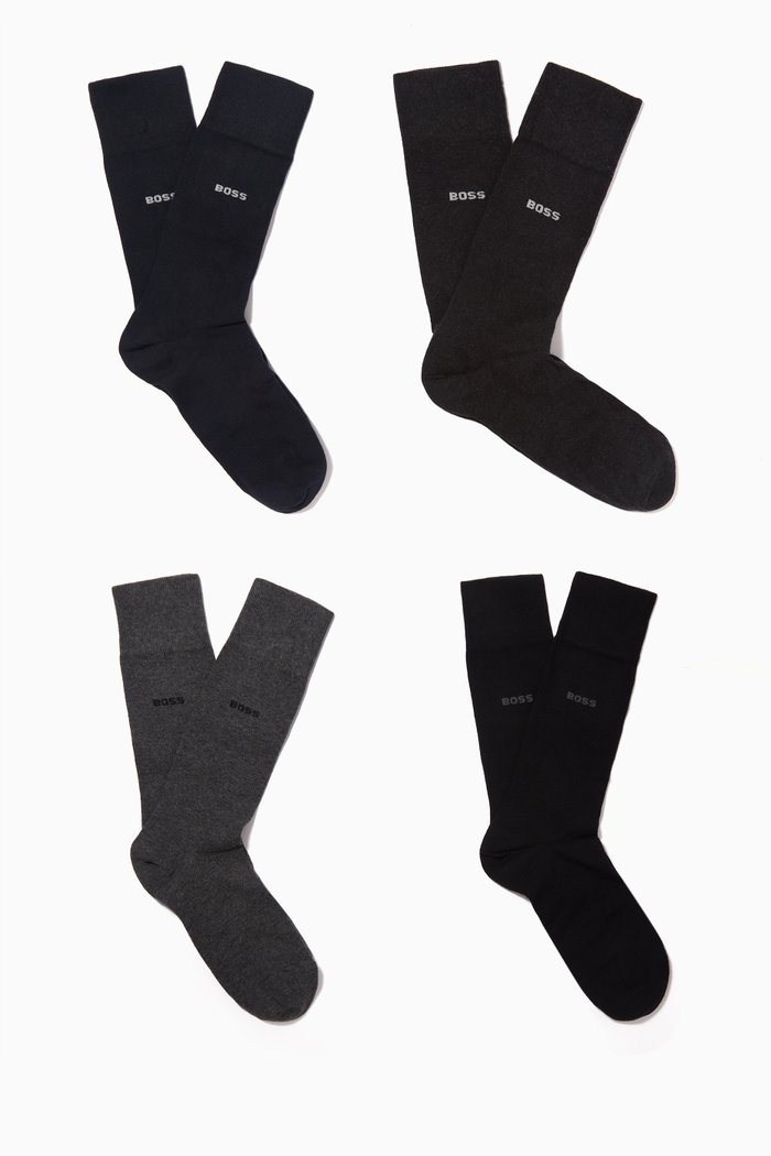 

Socks in Cotton Blend, Set of 4, Multicolour