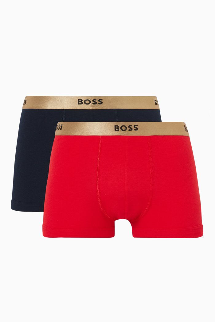 Trunks in Cotton-jersey, Set of 2, Red