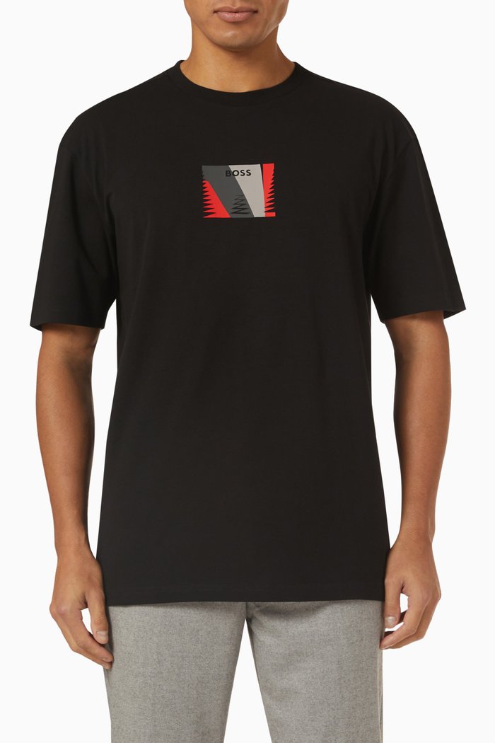 

T-shirt in Cotton Jersey, Black