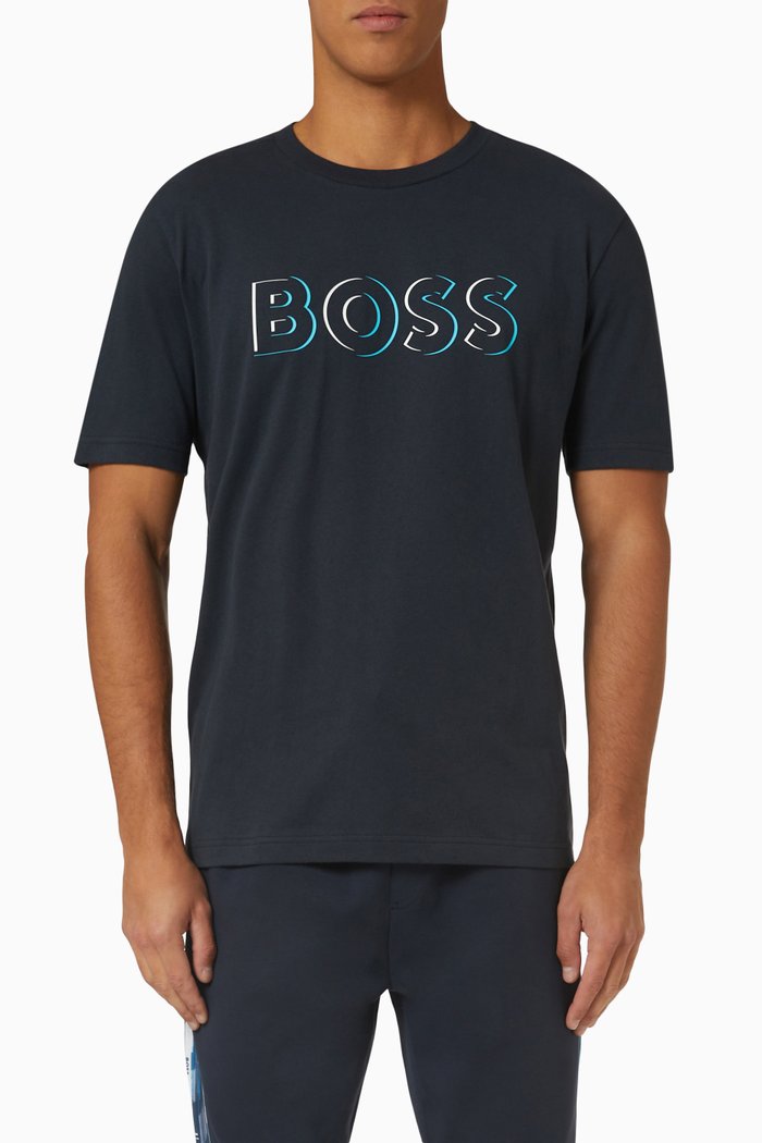 

Logo T-shirt in Cotton Jersey, Blue