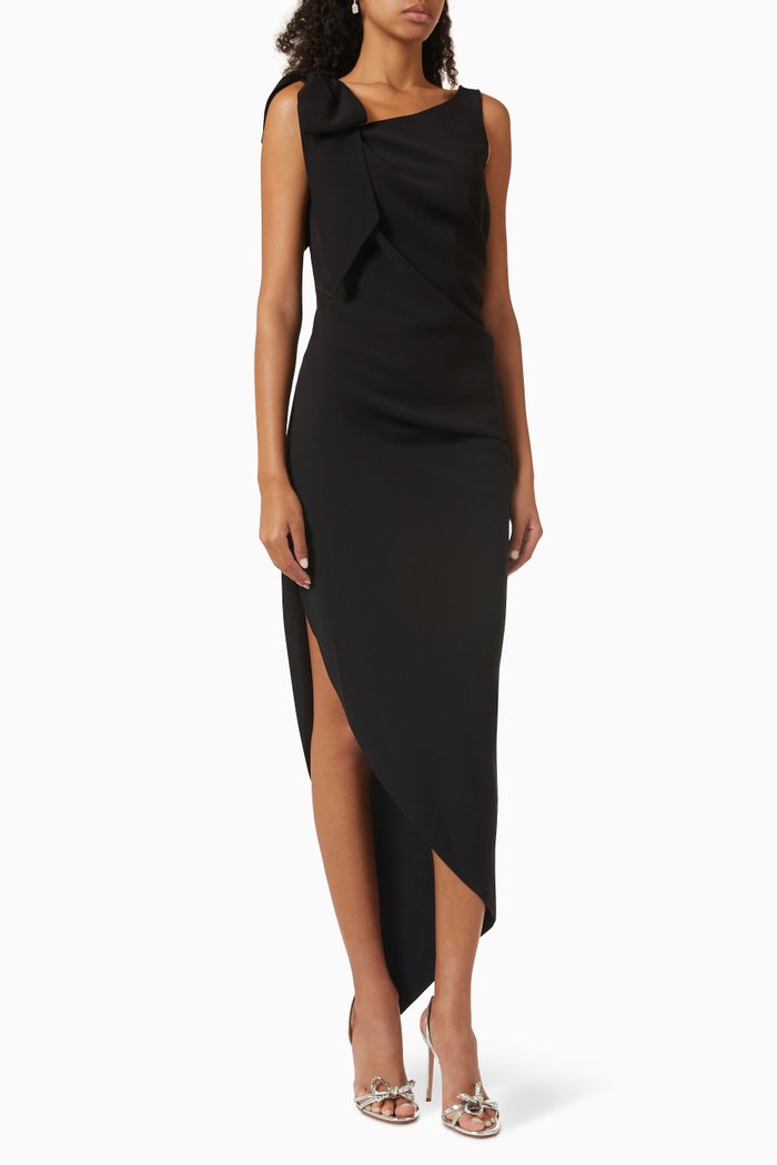 

Odessa Gown in Stretch Crepe, Black