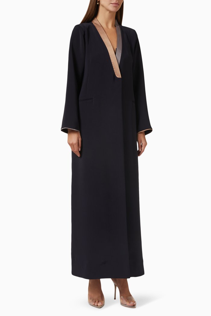 

Tux Long-sleeve Abaya, Blue