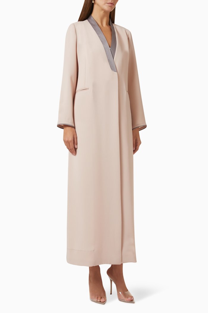 

Tux Long-sleeve Abaya, Pink