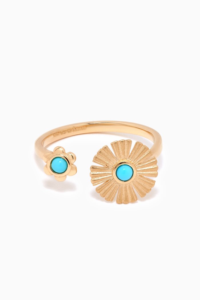 

Farfasha Sunkiss Turquiose Open Ring in 18kt Gold, Yellow