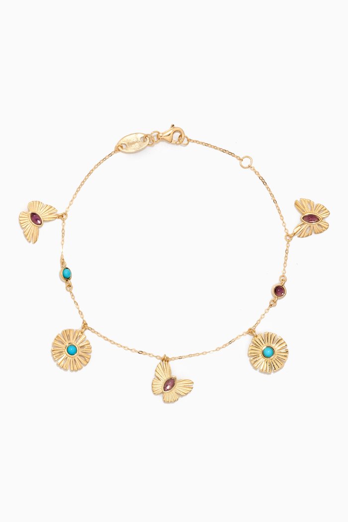 

Farfasha Sunkiss Amethyst & Turquoise Bracelet in 18kt Gold, Yellow