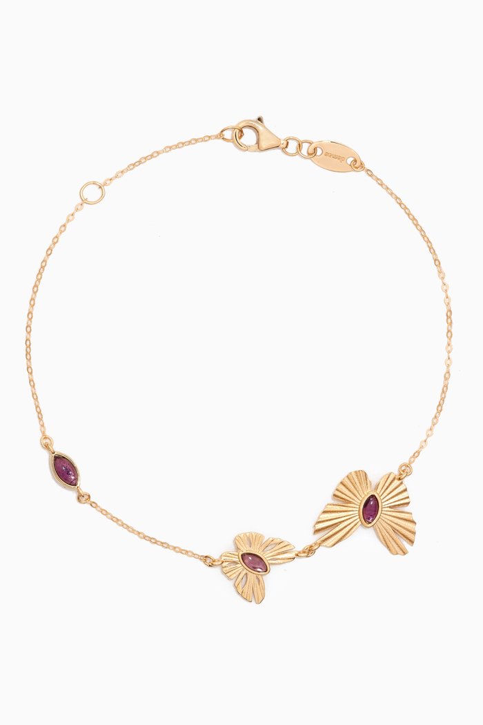

Farfasha Sunkiss Butterfly Amethyst Bracelet in 18kt Gold, Yellow